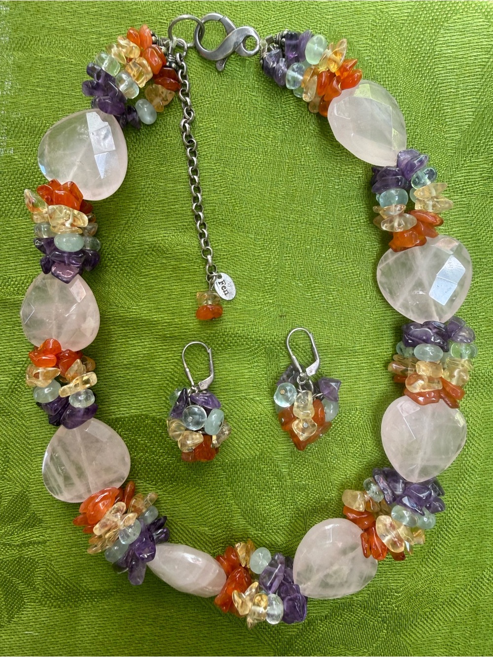 Natural Gemstone Necklace/Earrings by Fen